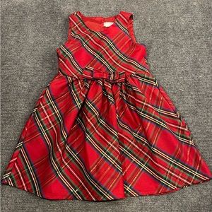 Nanette Kids Red Tartan Plaid Girls Dress